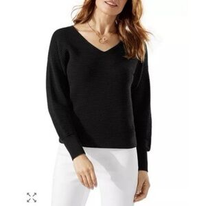 Tommy Bahama Women's Black V-Neck Sweater